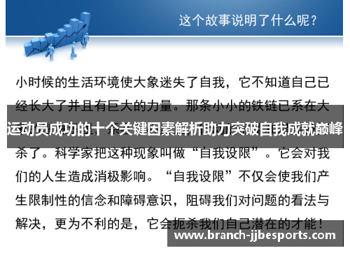 运动员成功的十个关键因素解析助力突破自我成就巅峰
